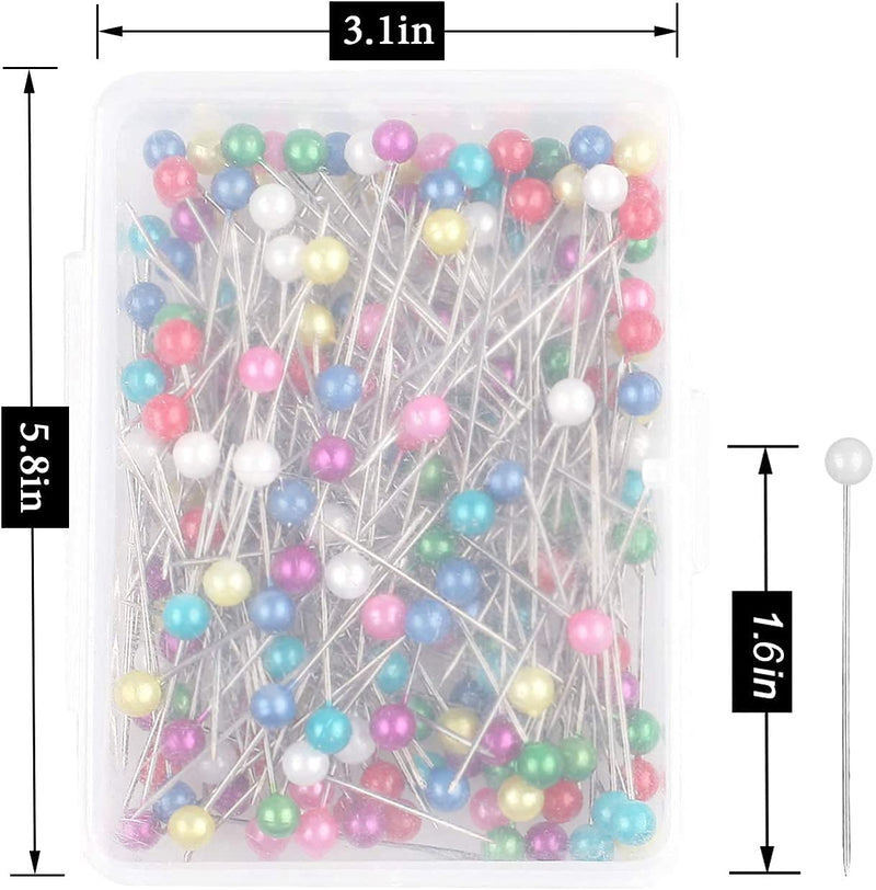 Sewing Pins, 600 PCS Straight Pins 1.6 in Pearlized Ball Head Pins, Sewing Pins for Fabric DIY Sewing Pins Crafts - NewNest Australia