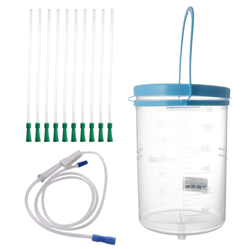 FOMIYES Enema Bucket Kit Reusable with Tube and Connector for Water Colon Coffee Cleansing Body Cleaner Unisex, Blue, 20x12cm (06LR71490S8FI) - NewNest Australia