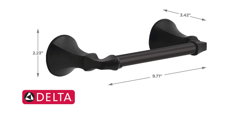 Delta Faucet 76450-BL Ashlyn Toilet Paper Holder, Matte Black - NewNest Australia