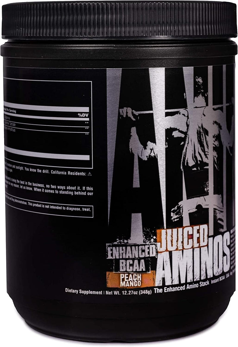 Universal Nutrition Animal Juiced Aminos (Peach Mango) - Post Workout Supplement With 6G Bcaa/Eaa Matrix & 4G Amino Acid Blend For Improved Performance & Muscle Recovery, 30 Measuring Spoons - NewNest Australia