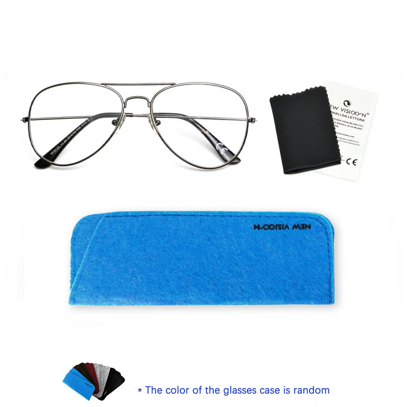 NEWVISION® reading glasses, reading aid for men and women, unisex vintage aviator glasses, metal glasses, retro glasses frames, pilot glasses, carnival women, Nv8132 titanium 1.5 x - NewNest Australia