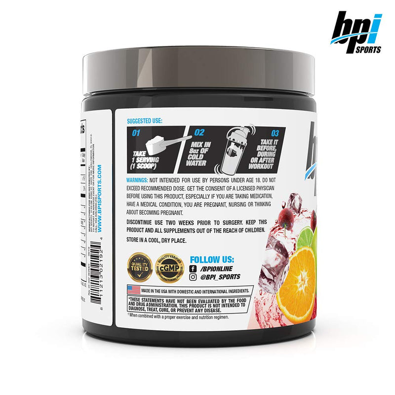 BPI Sports Best Creatine – Creatine Monohydrate, Himalayan Salt – Strength, Pump, Endurance, Muscle Growth, Muscle Definition – No Bloat – Fruit Punch – 50 servings – 10.58 oz. 10.58 Ounce (Pack of 1) - NewNest Australia