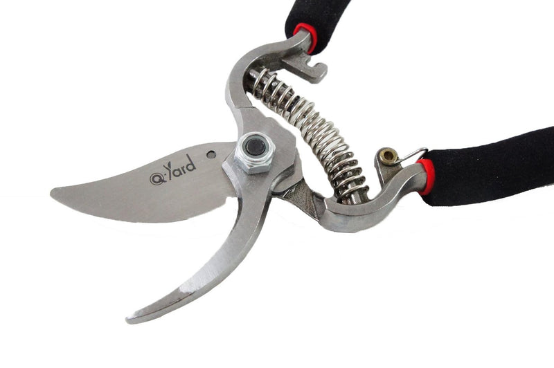 Q-yard Heavy Duty Pruning Shears-Professional Gardening, Razor Sharp - Avid Gardeners & Tree Trimmers, Red Silver - NewNest Australia