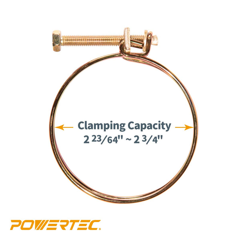 POWERTEC 70197 2-1/2-Inch Double Wire Hose Clamp | 5-Pack - NewNest Australia