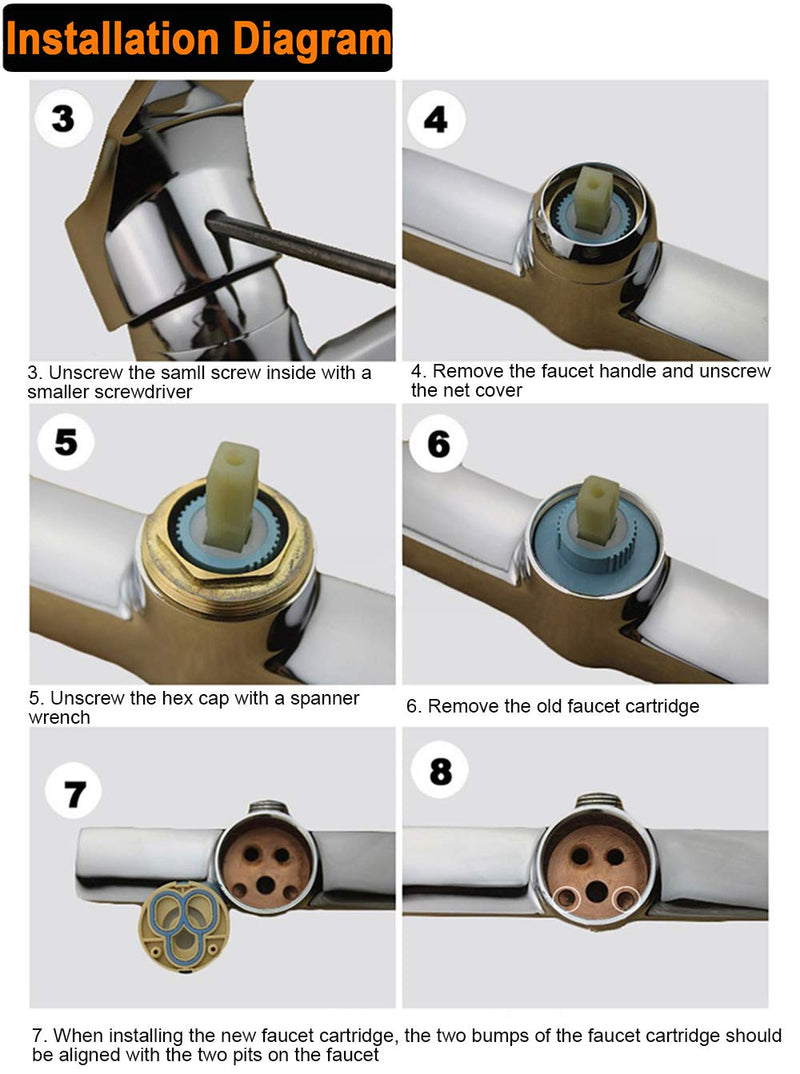 HWMATE Ceramic Disc Single Handle Faucet Cartridge Replacement 1-3/8″ / 35mm Diameter Φ1-3/8″ - NewNest Australia