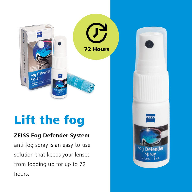 ZEISS Fog Defender System Anti-Fog Spray for Glasses – 1 Spray Bottle and 1 Microfiber Cloth 1 Pack - NewNest Australia