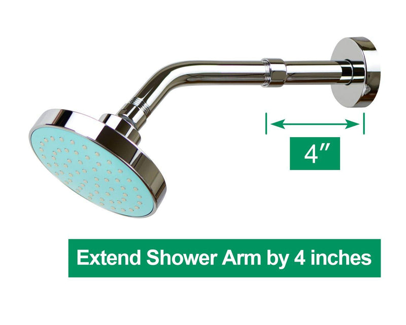 Purelux Shower Arm Extension, Shower Head Extender 4 Inches, Brushed Nickel Finish Made of Stainless Steel Extender - Brushed Nickel - NewNest Australia