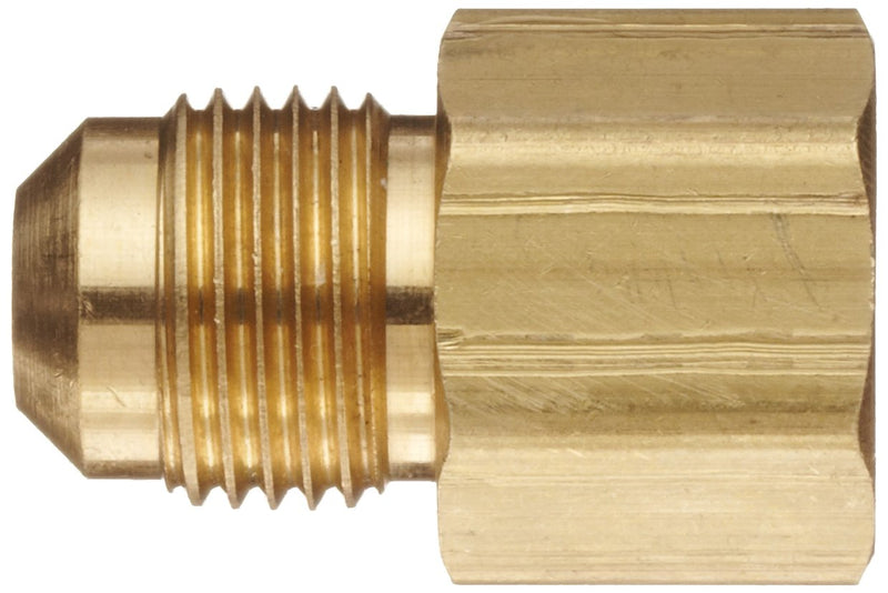 Anderson Metals - 54046-0604 Brass Tube Fitting, Coupling, 3/8" Flare x 1/4" Female Pipe 3/8" Flare x 1/4" NPT Female - NewNest Australia