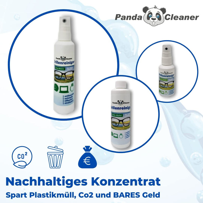 PandaCleaner glasses cleaner 50ml spray bottle | without alcohol | anti-fog | streak-free | Also suitable for displays, monitors, visors and much more (50ml spray) 50 ml (pack of 1) - NewNest Australia