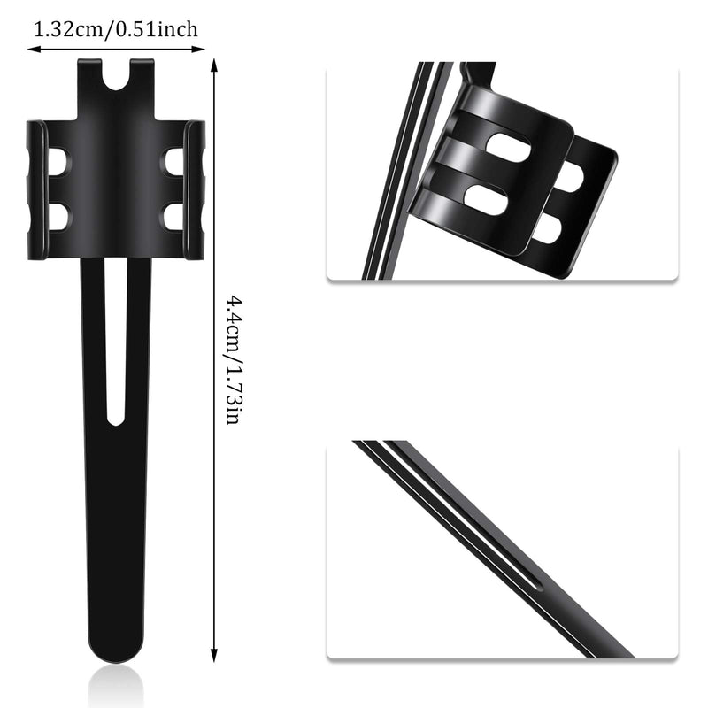 Flashlight Pocket Black Clip Removable Accessory Penlight Replacement Parts for Flashlights Keychain Lights (40) 40 - NewNest Australia