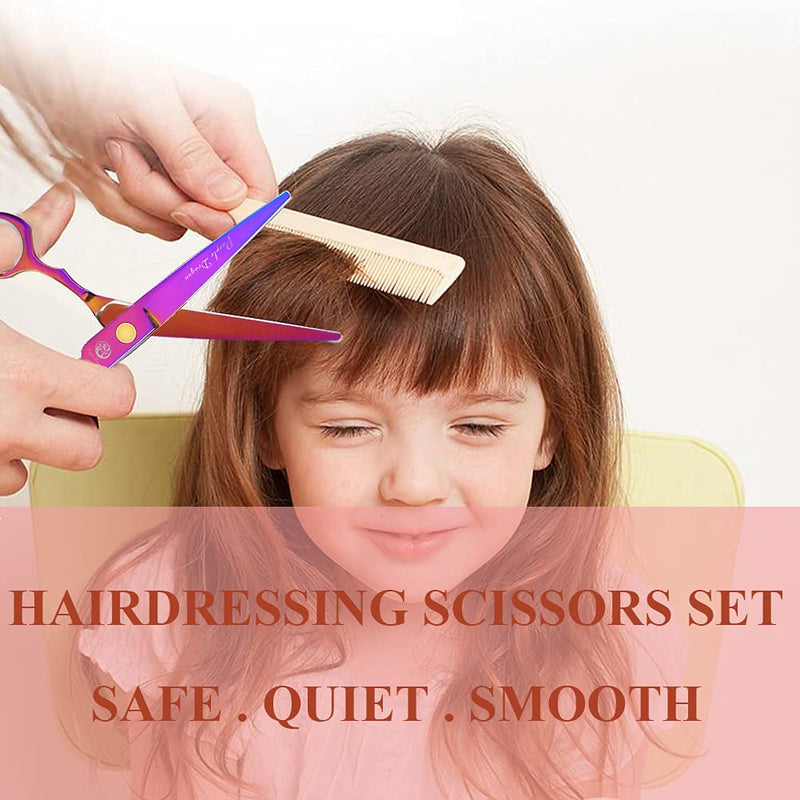 Purple Dragon Hairdressing Scissors, 5.5 Inch, Professional Hairdressing Scissors Set, Perfect Haircut For Men And Women, Sharp Scissors For Barbers / Hairdressing / Beginners (Iridescent) - NewNest Australia