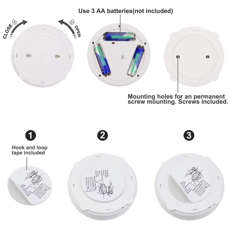 BIGLIGHT Wireless Spotlight, Battery Operated Accent Lights, LED Puck Light,Dimmable Uplight with Remote, Stick on Anywhere for Lighting up Painting Picture Artwork Closet Showcase, Warm White, 2 Pack - NewNest Australia