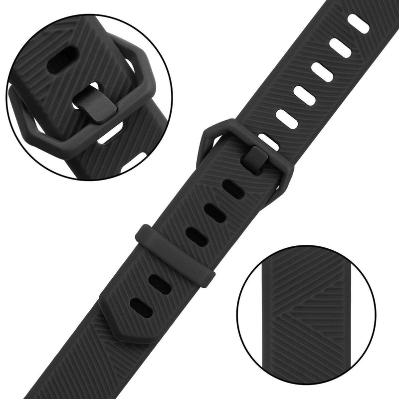 Pack 3 Replacement Band Compatible for Fitbit Alta Bands/Fitbit Alta HR Bands, Adjustable Replacement Soft Silicone Sport Bands for Woman and Men (Large, Black+Grey+Navy Blue) Large - NewNest Australia