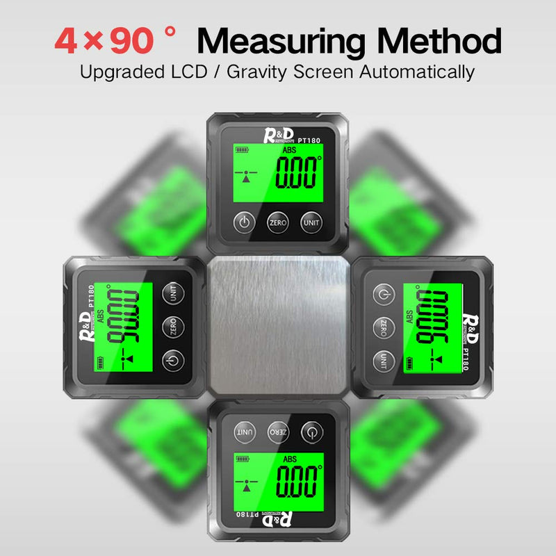 Digital Angle Finder Magnetic PT180 Table Saw Angle Finder Tool - Digital Inclinometer -4 of 90 Degree Finder Angle Cube -IP54 Digital Protractor Bevel Gauge for Woodworking Micro Jig - NewNest Australia