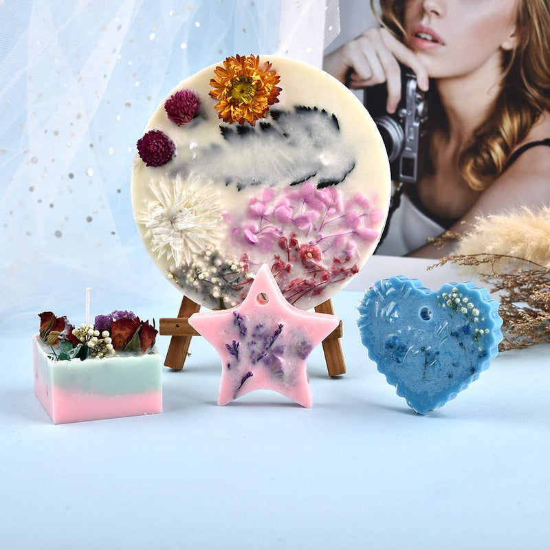 Dried Pressed Flowers for Soap Candle Making and Resin Jewelry Making Pressed Flower (Purple Blue Set) A-blue purple - NewNest Australia