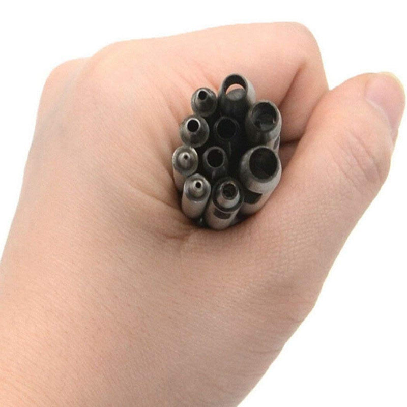 10Pcs Leather Hole Punch Cutter 0.5mm-5mm Leather Working Tools for Leather Watch Bands Belts Canvas Paper Plastics Round Hollow Hole Punch Cutter Tool - NewNest Australia