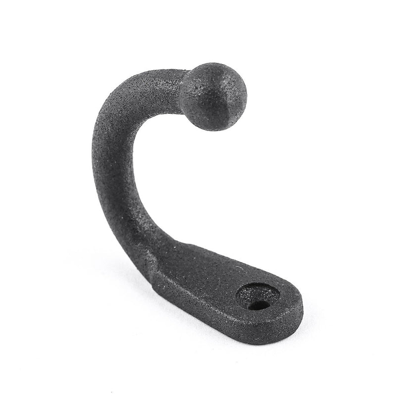 NewNest Australia - Renovator's Supply Coat Hook Wall Mounted Black Cast Iron 2 Inch Proj 