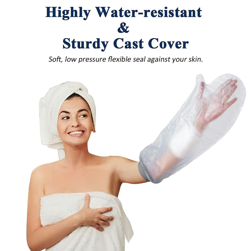EVERCRYO Waterproof Adult Short Arm Cast Cover for Shower, Bath - Reusable Cast and Bandage Protector - Watertight Protection for Broken Arm, Hand, Finger, Wrist (Grey) - NewNest Australia