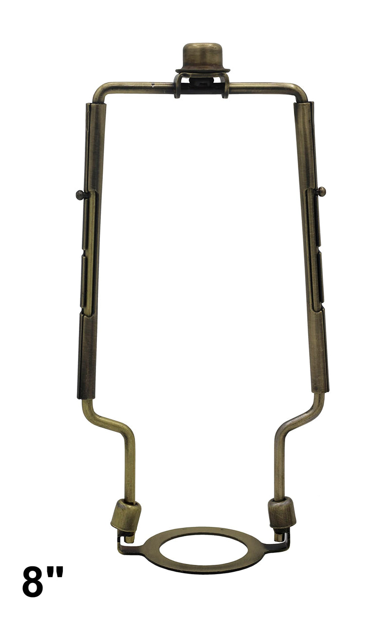 Creative Hobbies Adjustable Lamp Harp 8" 9" 10" Includes Regular Base and Uno Base and Finial (Antique Brass) Antique Brass - NewNest Australia