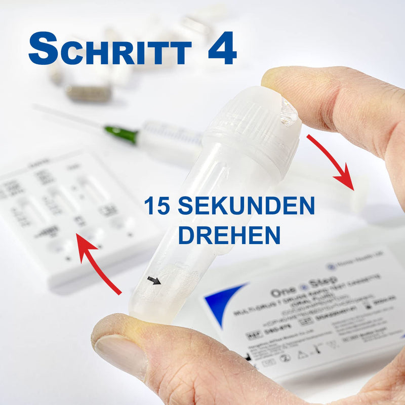 One+Step Multi drug test saliva for 5 types of drugs: THC - amphetamine - cocaine - MDMA - opiates - rapid drug test saliva test - 2 pieces - NewNest Australia