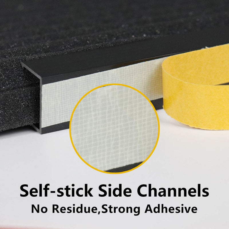 LBG Products Window Air Conditioner Foam Insulation Panels,AC Side Insulating Panel Kit,2 Pack,Black, 17in High x 9in Wide x 7/8in Thick Black - NewNest Australia