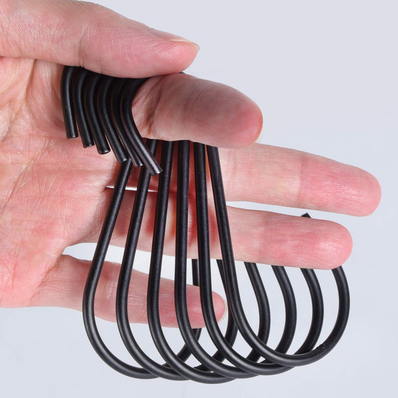 NewNest Australia - 30 Pack Black S Hooks,Heavy Duty Metal Hooks Can Withstand up to 65 pounds.for Kitchen,Office,Garden or Outdoor Activities 