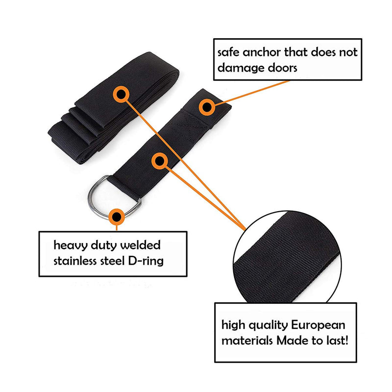 tchrules Door Leg Stretcher, Door Flexibility & Stretching Leg Strap - Great for Ballet Cheer Dance Gymnastics or Any Sport Leg Stretcher Door Flexibility Trainer Premium Stretching Equipment black - NewNest Australia