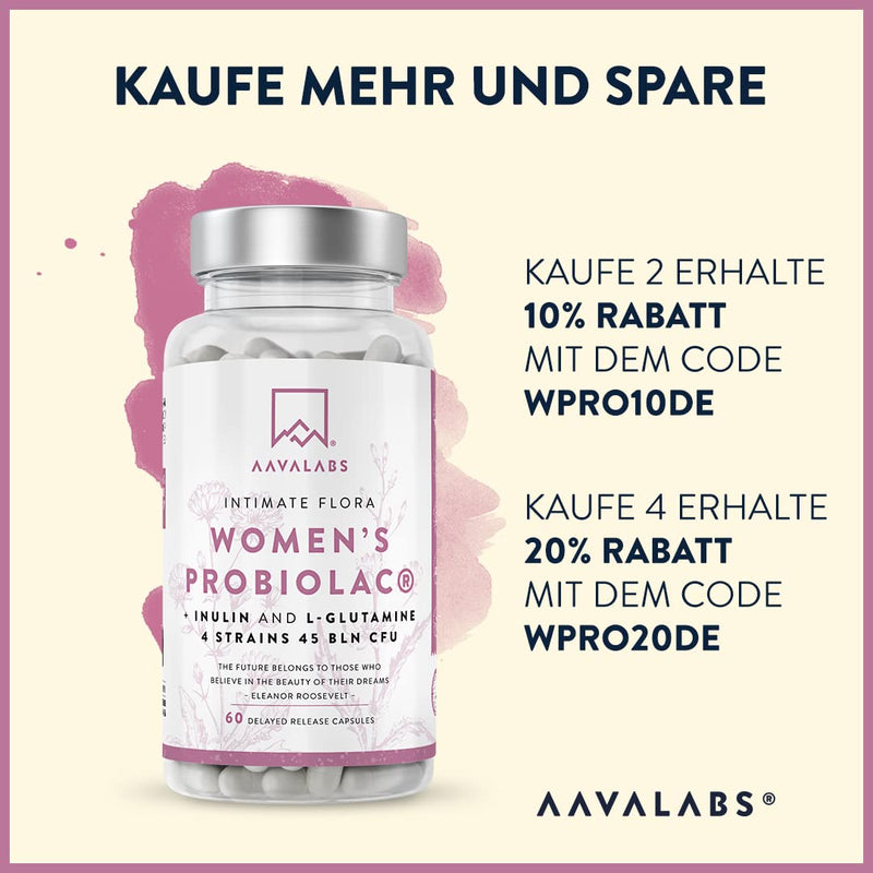 Cultures Complex For Women - Probiotics Women Intimate Flora Intestinal Flora 45Bkbe 4Strains Intestinal Bacteria: Lactobacillus Acidophilus Crispatus Lactobacillus Rhamnosus Plantarum Inulin - NewNest Australia
