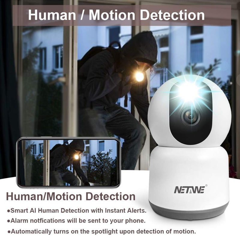 [2021 New] 4MP Security Camera Wifi IP Camera Dual Band 5Ghz/2.4Ghz Indoor Home Wireless Camera for Dog Pet Baby Nanny Monitor Camera Cam Night Vision Tow Way Audio Motion Human Detection SD Recording - NewNest Australia