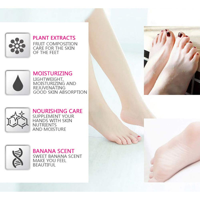 AICHUN BEAUTY Cracked Heel Cream Foot Care Banana Milk Cream Repair Relieves Rough Dry Skin Baby Foot Chilblains Hyperkeratosis 80g - NewNest Australia