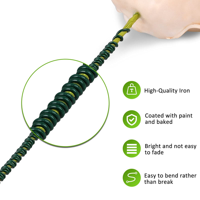 Floral Wire, 110 Yards 22 Gauge Green Florist Wire, Flexible Green Wire Paddle Wire for Crafts, Christmas Wreaths Tree, Garland and Floral Flower Arrangements - NewNest Australia