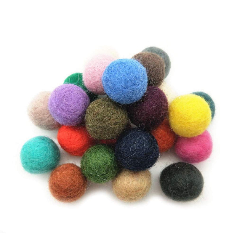 NewNest Australia - Felt Wool Beads Balls Pom Pom Handmade DIY for Craft Dream Catcher Baby Moile Pompom Home Decor Nursery Party Props (Green 20mm 30pcs) Green 20mm 30pcs 