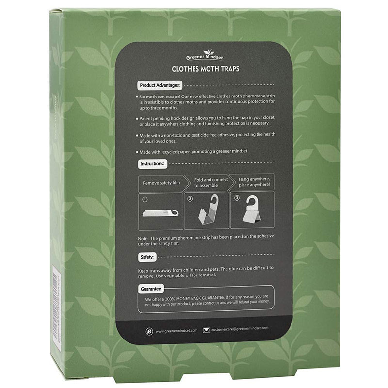 NewNest Australia - Greener Mindset Clothes Moth Traps 7-Pack with Premium Pheromone Attractant - Quickly and Effectively Capture Clothes Moths 
