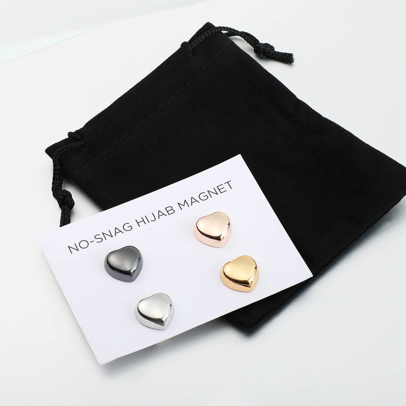 8 Pieces Hijab Magnetic Pins,Strongest Commercial Strength Magnetic Hijab Pins Buttons for Women Multi-Use Colorful Scarf Small Magnetic Hijab Heart Style - NewNest Australia