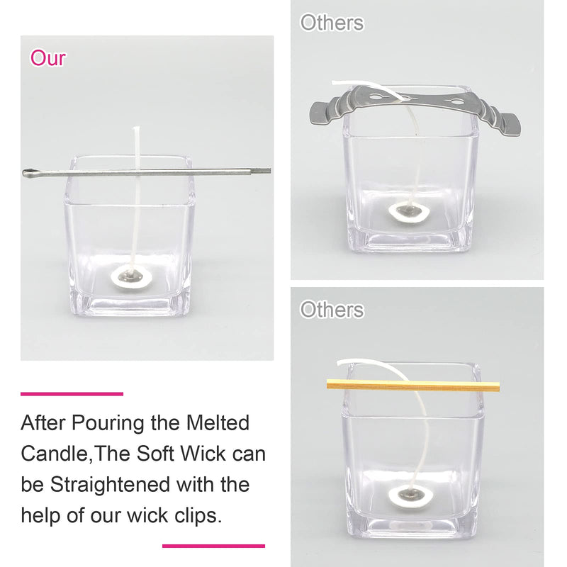 25pcs 4.7 Inch Metal Wick Centering Device, Elastic Wick Holders for Candle Making by RAPUDA - NewNest Australia