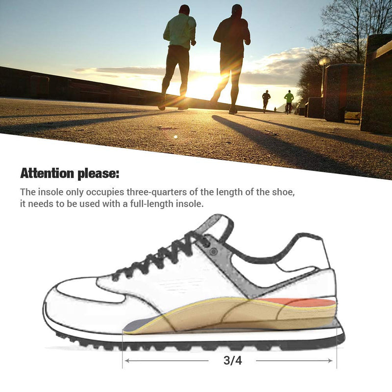 Orthotic Inserts 3/4 Length, Plantar Fasciitis Insoles with Metatarsal Pads Heel Cushion for Men and Women, High Arch Support Shoe Inserts for Flat Feet, Overpronation, Walking Running Medium (6-9.5 UK) - NewNest Australia