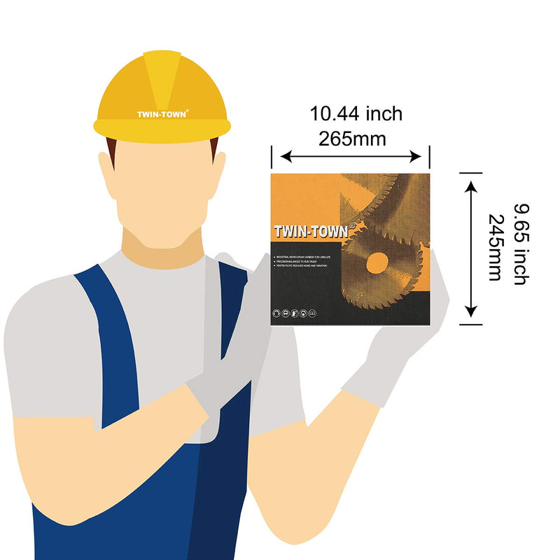 TWIN-TOWN 8-1/4-Inch Saw Blade, 60 Teeth,General Purpose for Soft Wood, Hard Wood, Chipboard & Plywood, 5/8-Inch DMK Arbor 8-1/4" 60T - NewNest Australia