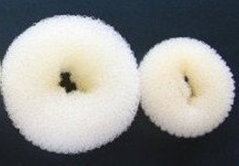 CareforYou® Children Kids Girls Ballet Dance Hair Bun Donut Ring Shaper Hair Styler Maker Doughnut Former Sponge PACK OF 2 SIZES Small & Medium (Beige) Beige - NewNest Australia