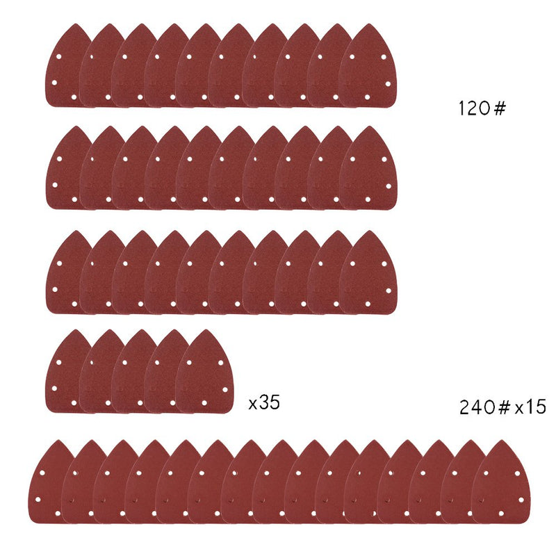 Coceca Mouse Detail Sander Sandpaper Sanding Paper Assorted 35pcs 120Grits & 15pcs 240Grits Mouse Sandpaper 50pcs: 35pcs 120grit+15pcs 240grit - NewNest Australia