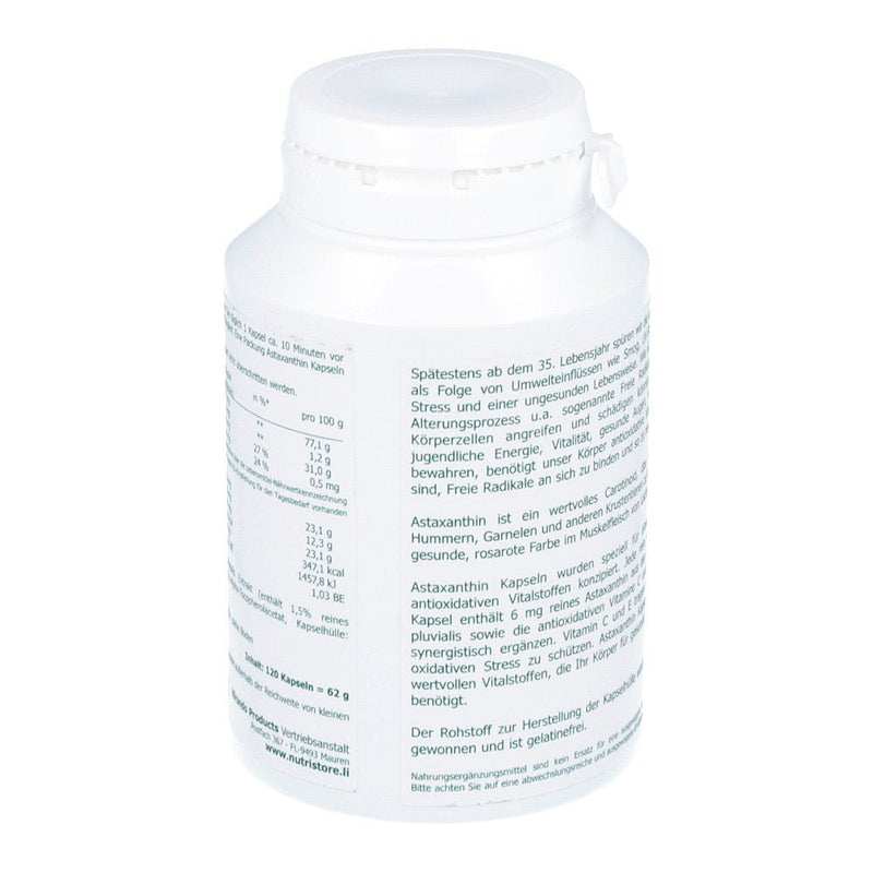 The Nutri Store Astaxanthin 6 mg vegan capsules, 120 pieces - NewNest Australia