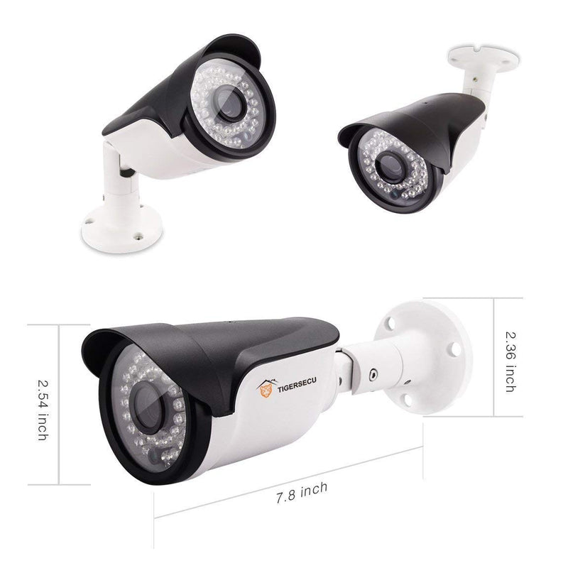 TIGERSECU Super HD 1080P Hybrid 4-in-1 Security Camera with OSD Switch, for TVI/CVI/AHD/D1 DVR, Weatherproof for Indoor/Outdoor Use (Power Supply and Coaxial Cable Sold Separately) - NewNest Australia