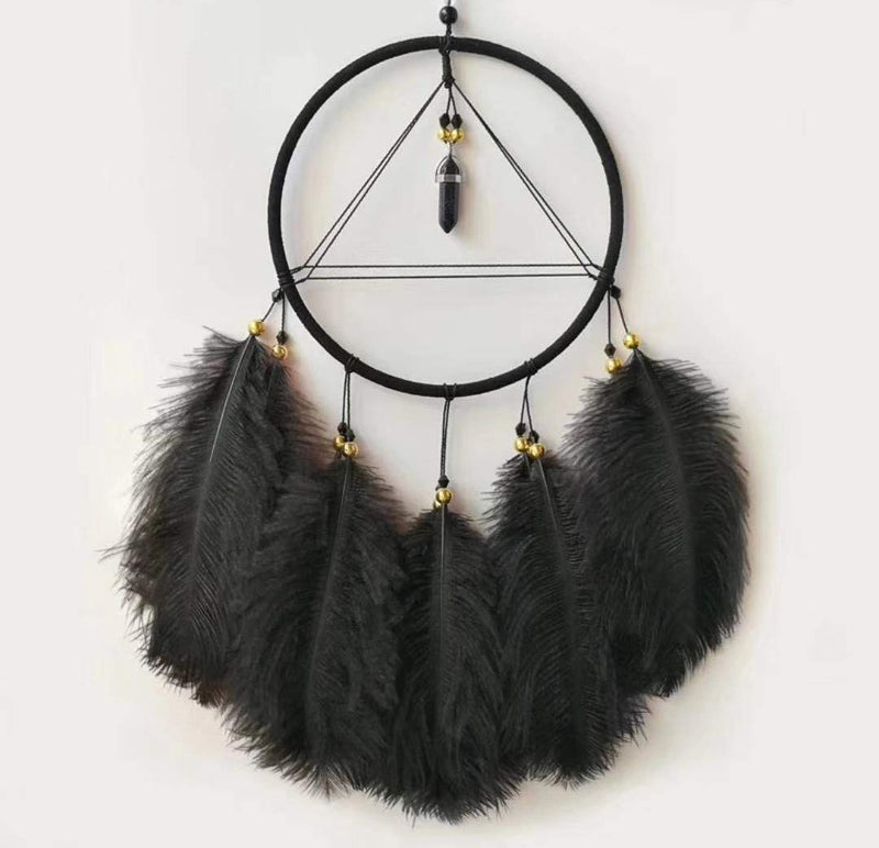 Happy Feather 16-18 inch Black Ostrich Feathers Crafts for Wedding Party Centerpieces Home Decoration DIY Craft Pack of 5 5pcs - NewNest Australia