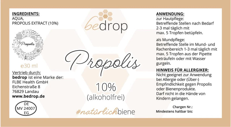 bedrop | The children's set - Manuka honey MGO 400+ & propolis tincture 10% (without alcohol/alcohol-free) - NewNest Australia