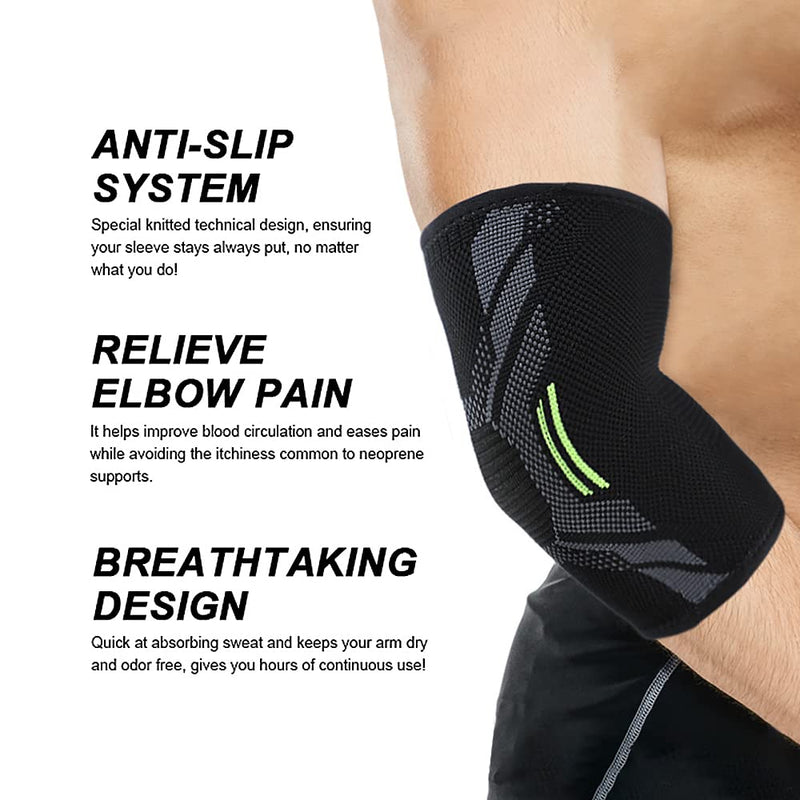 Tofbs 1 Pair Elbow Brace, Elbow Support For Men Women, Elastic Compression Elbow For Tennis Elbow, Golfer'S Elbow, Weightlifting, Bodybuilding, Arthritis, Tendonitis (L) - NewNest Australia