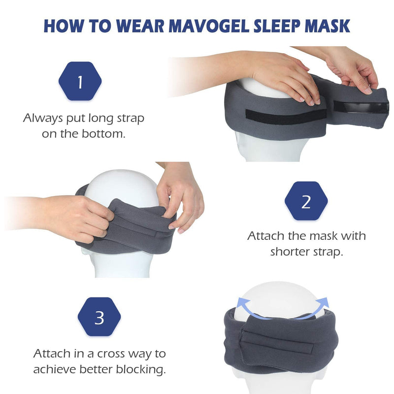 Mavogel Sleep Mask - Skin Friendly Modal Material & Light Blocking Sleeping Mask for Home/Flight/Shift Work, 100% Handmade, Fully Adjustable Strap, Full Eye Covers for Women/Men Sleeping Dark Grey - NewNest Australia