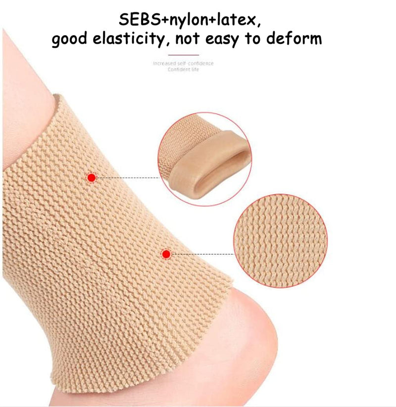 seaNpem Ice Skating Ankle Gel Protection Tubing, 1 Pcs Compression Sleeve Ankle Protector Brace for Figure Skating, Roller, Riding, Free Cutting Foot Support Socks (5 x 3.2 inch) (skin) skin - NewNest Australia
