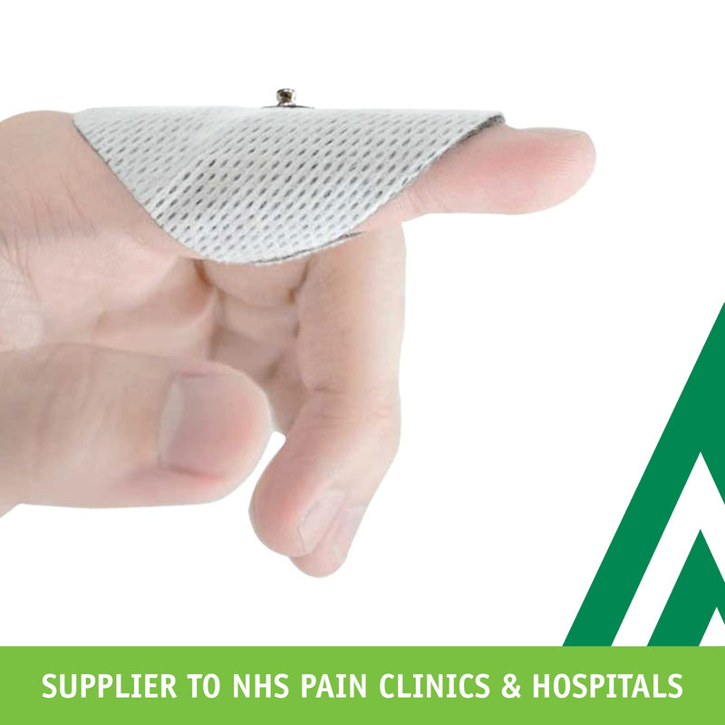 Med-Fit Self-Adhesive Pads - Universal Studded Electrode Pads To Fit Virtually All TENS Machines - Target Small or Large Painful Areas - 16 Pack. Stud Size 3.5mm - NewNest Australia