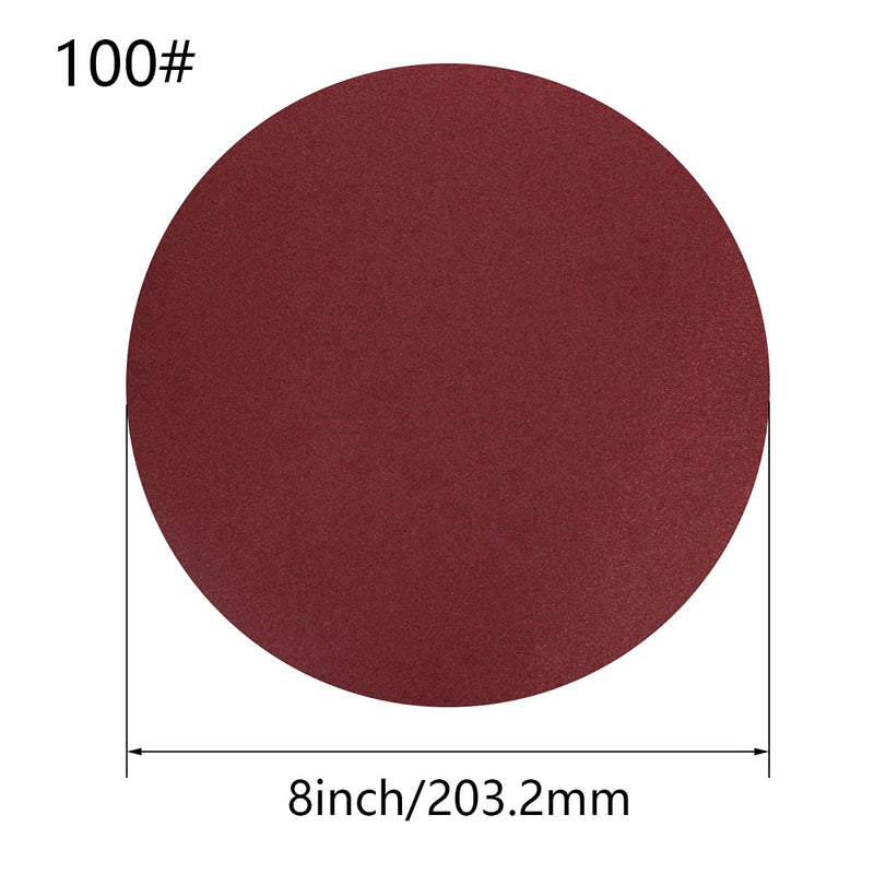 Bettomshin 8-inch PSA Sanding Discs,100 Grits Self Stick Adhesive Back Aluminum Oxide Sandpaper 15pcs - NewNest Australia