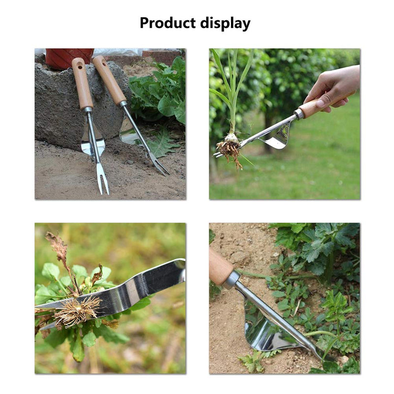 BERNIE ANSEL Garden Weeder Hand Tool,Ergonomic Weeding Tools,Stainless Steel Base - Easy Weed Removal and Deeper Digging for Planting and Weeding V - NewNest Australia