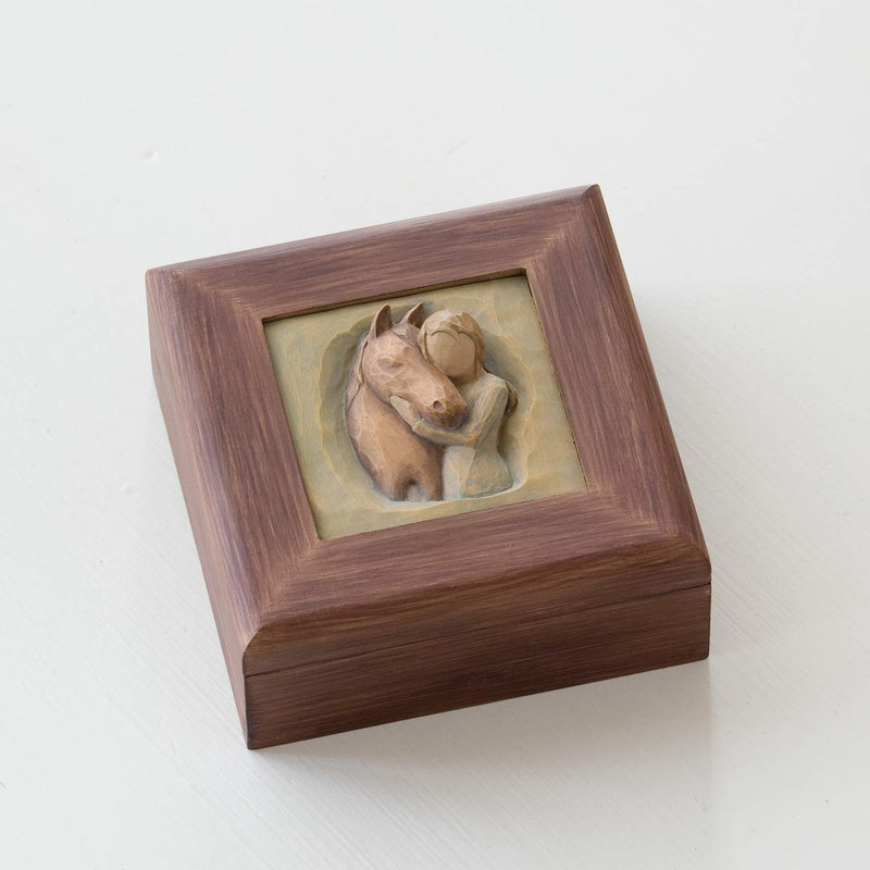 NewNest Australia - Willow Tree Quiet Strength, Sculpted Hand-Painted Memory Box 